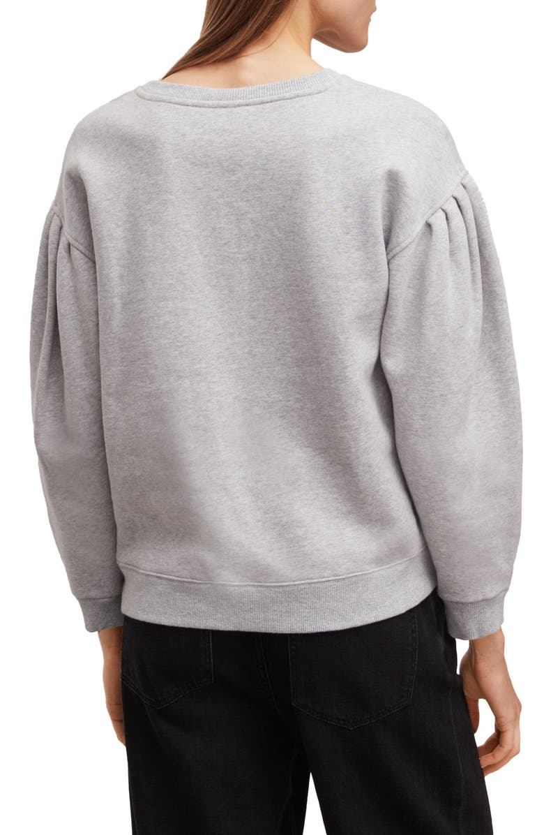 AllSaints Noctis Ona Cotton Graphic Sweatshirt, Alternate, color, Grey Marl