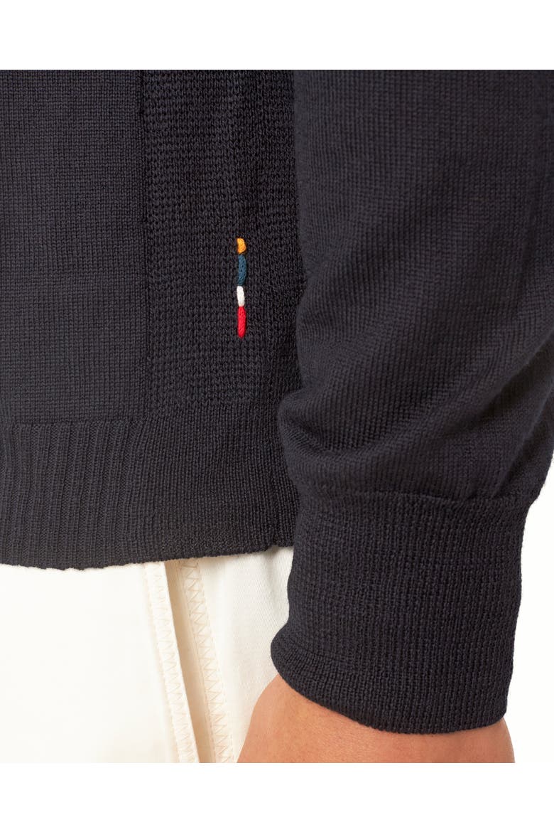 Tiernan Merino Classic-Fit Knitted Shirt, Alternate, color, NIGHT IRIS