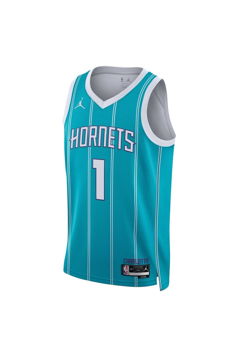 Unisex Jordan Brand LaMelo Ball Teal Charlotte Hornets Swingman Jersey - Icon Edition, Alternate, color, Teal