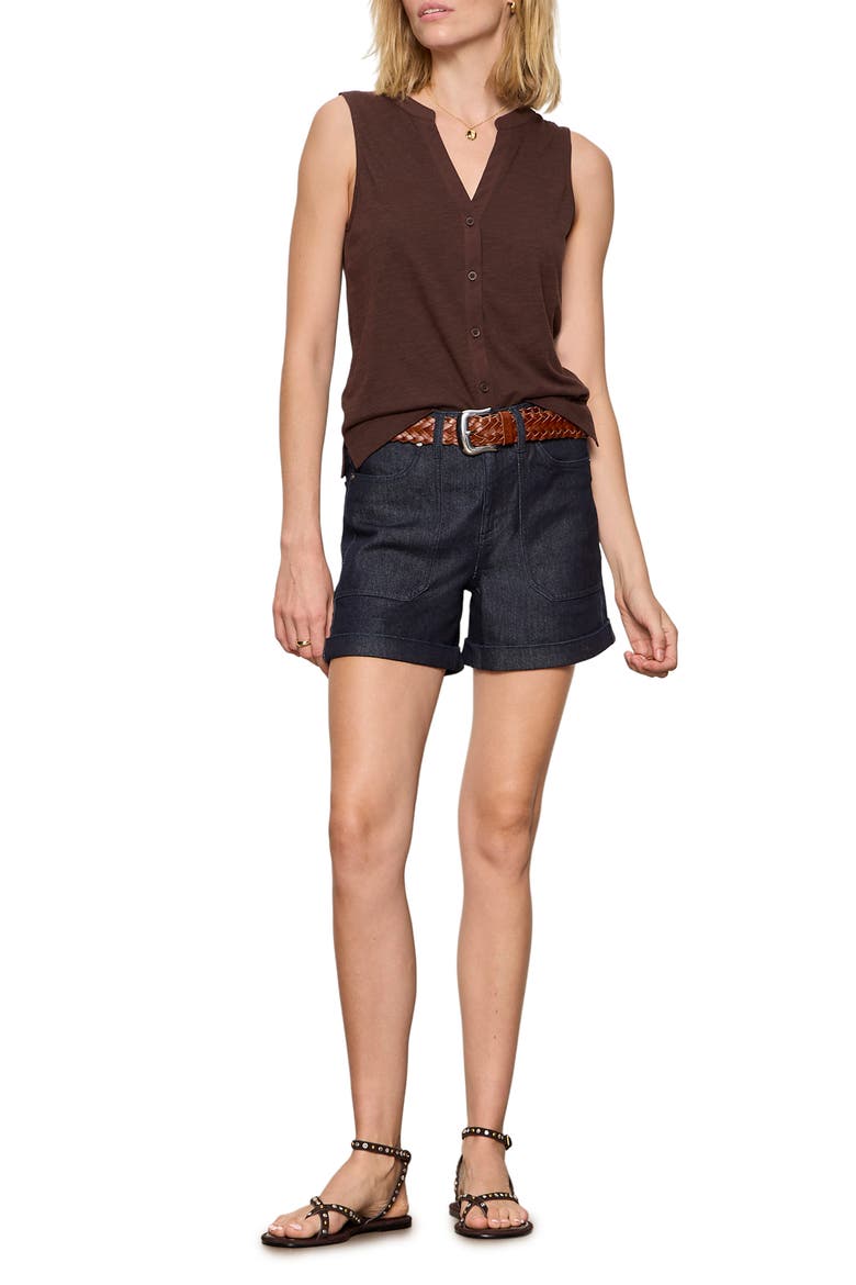All Set Button Tank, Alternate, color, RICH SOIL BROWN