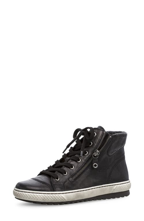 Gabor 73.754 Zip High Top Sneaker In Black