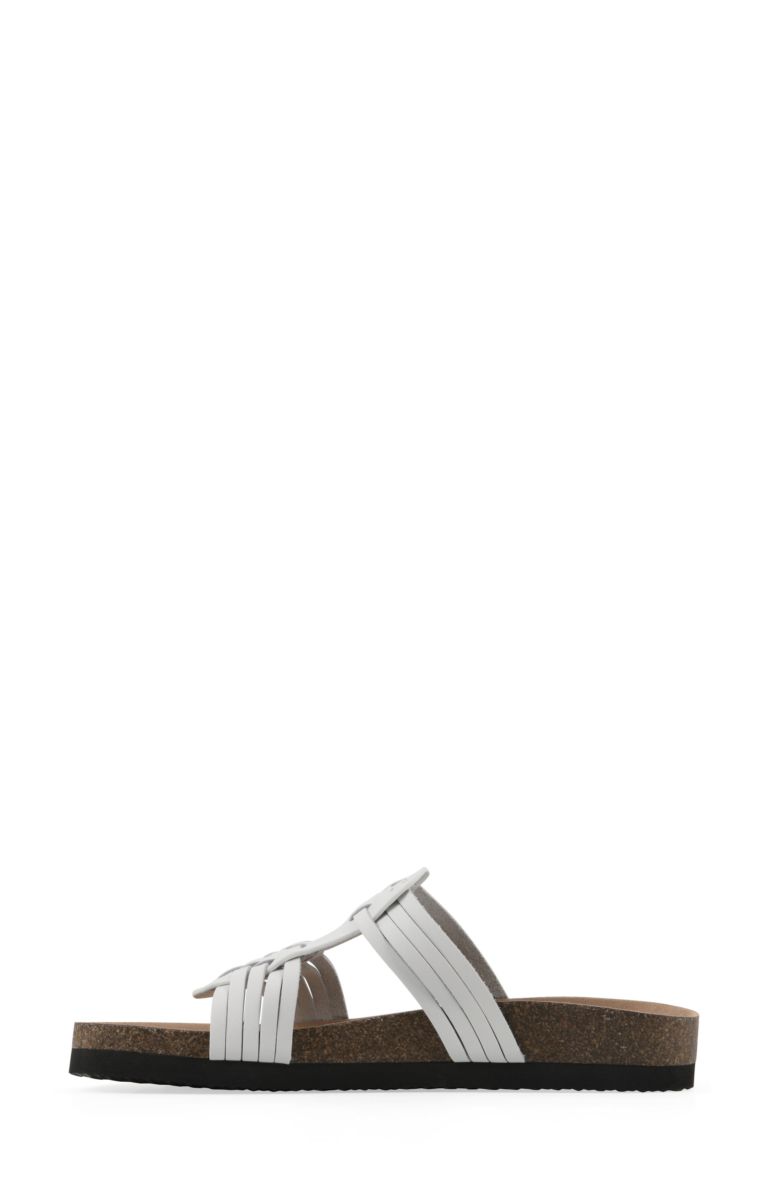 White Mountain Footwear Halicore Slide Sandal, Alternate, color, White/ Leather