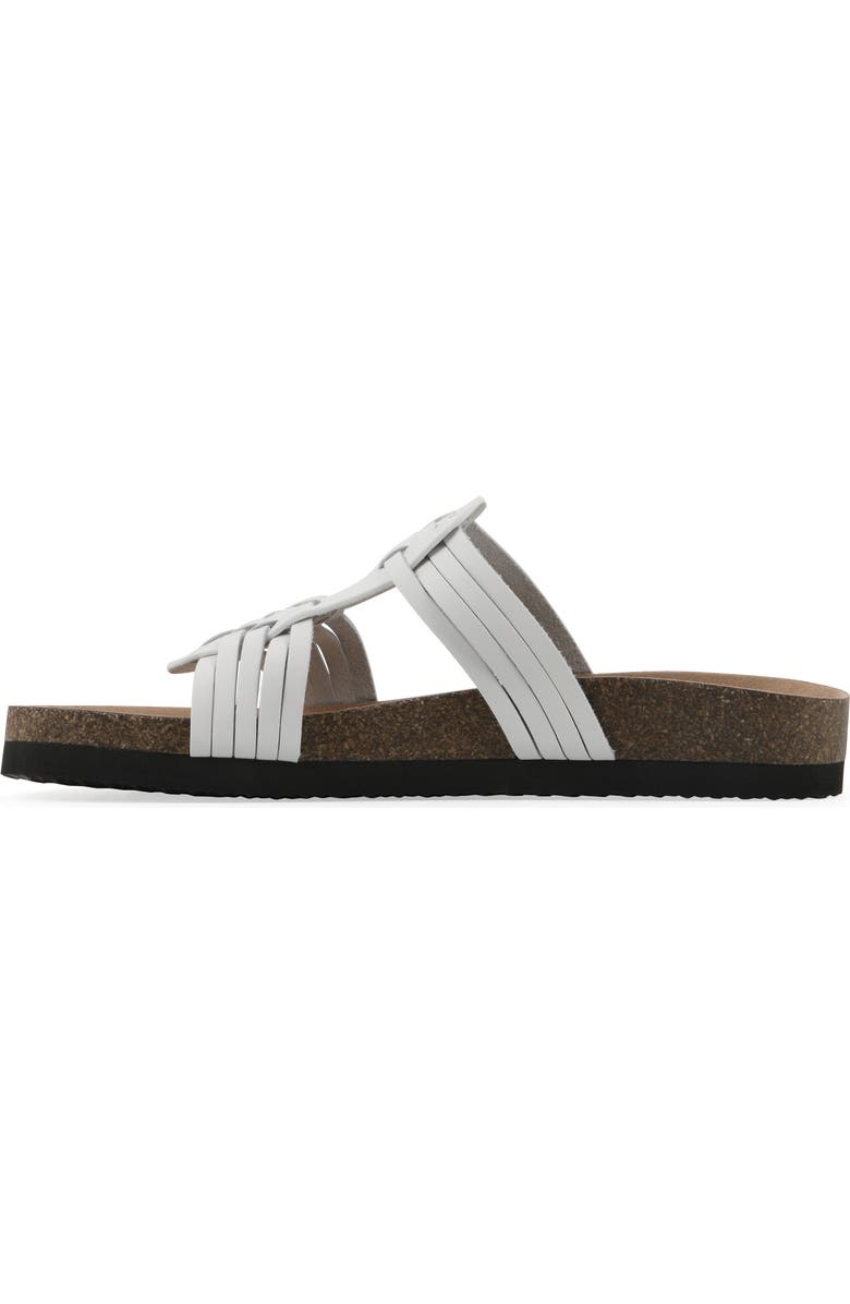 White Mountain Footwear Halicore Slide Sandal, Alternate, color, White/ Leather