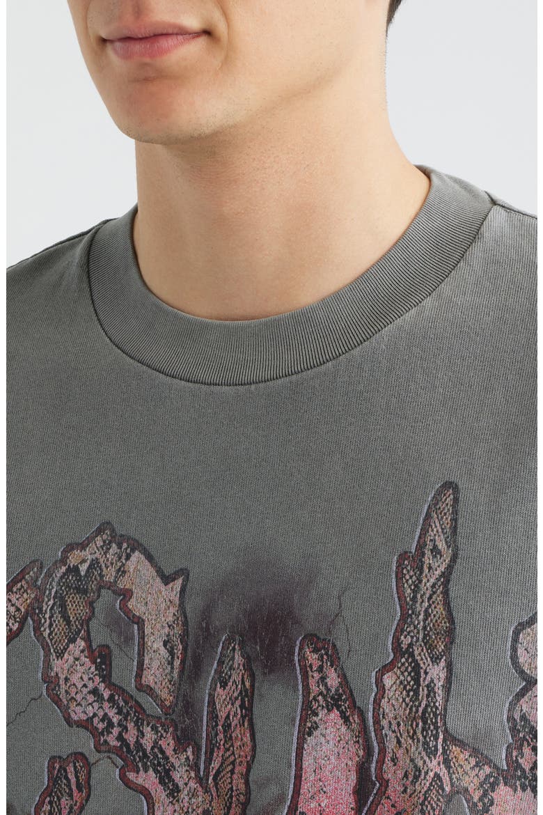 Knotted Ekcess Oversize Graphic T-Shirt, Alternate, color, CHARCOAL