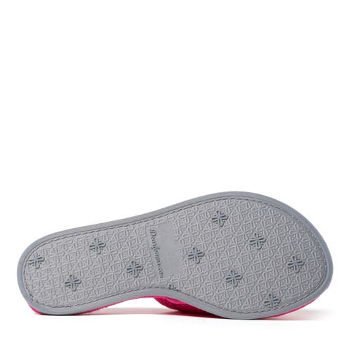 DEARFOAMS DEARFOAMS BEATRICE QUILTED MICROFIBER TERRY SHOWER SLIDE SLIPPER