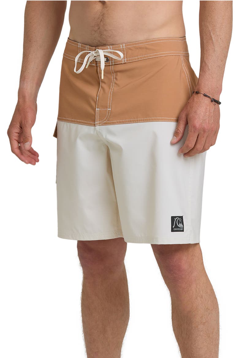 Original Blocked 19" Board Shorts, Alternate, color, BONE WHITE