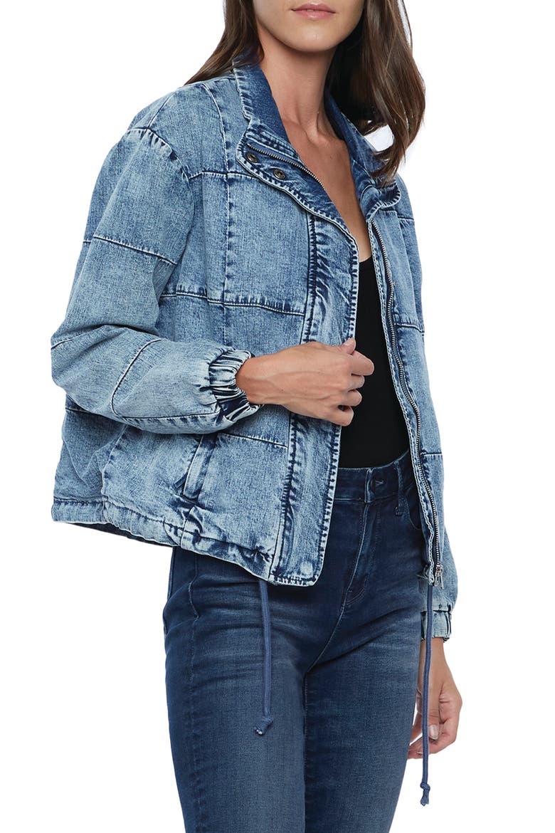 Quilted Denim Jacket, Alternate, color, MISSION BLUE