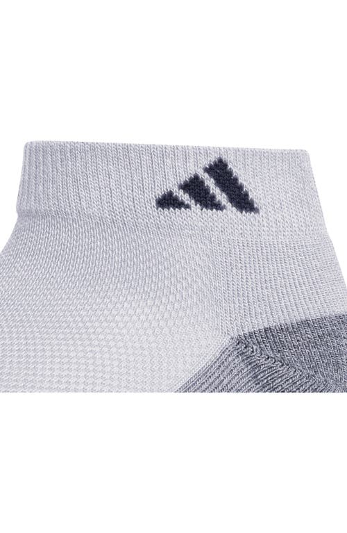Adidas Originals Adidas Kids' 6-pack Aeroready Athletic Cushioned Low Cut Socks In Light Heather/navy/blue