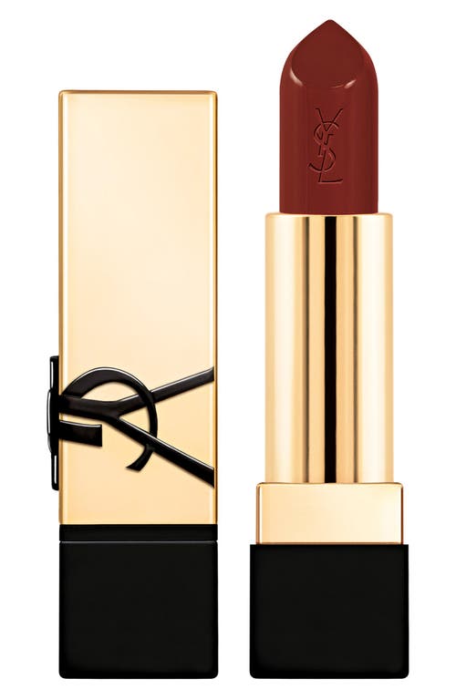 Saint Laurent Yves Rouge Pur Couture Caring Satin Lipstick With Ceramides In N6 Unshy Cacao