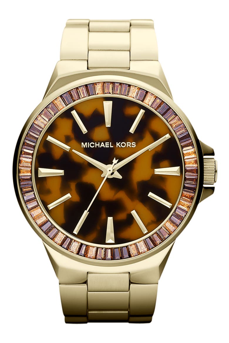 Michael Kors 'Gramercy' Round Bracelet Watch, 45mm, Main, color, GOLD