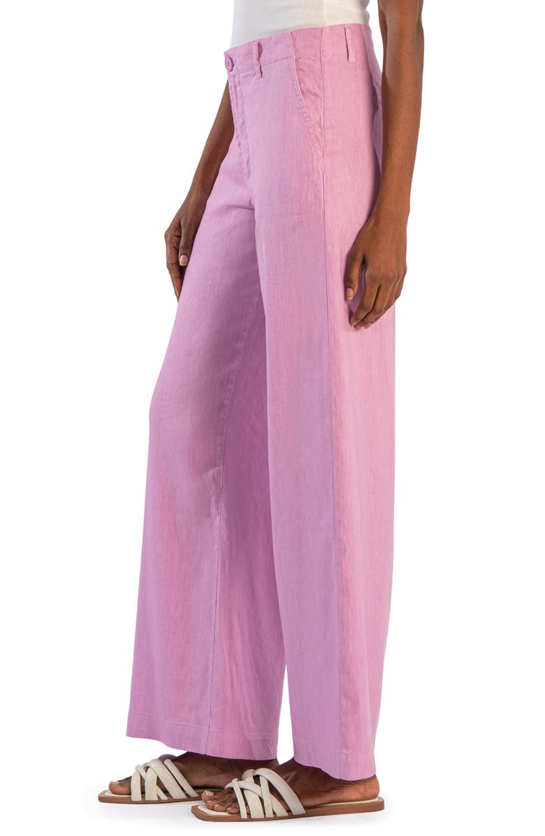 KUT from the Kloth Meg High Waist Wide Leg Linen Blend Pants, Alternate, color, 