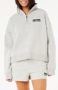 Rip Curl Surf Puff Logo Quarter Zip Sweatshirt