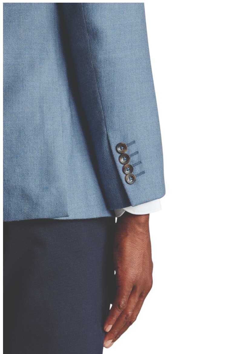 Wool Texture Twill Jacket, Alternate, color, Airforce Blue