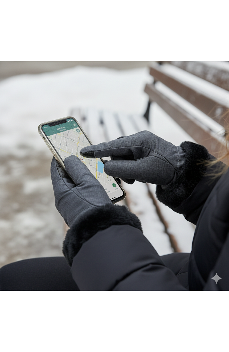 CANADA WEATHER GEAR Women's Winter Touchscreen Gloves, Alternate, color, Grey