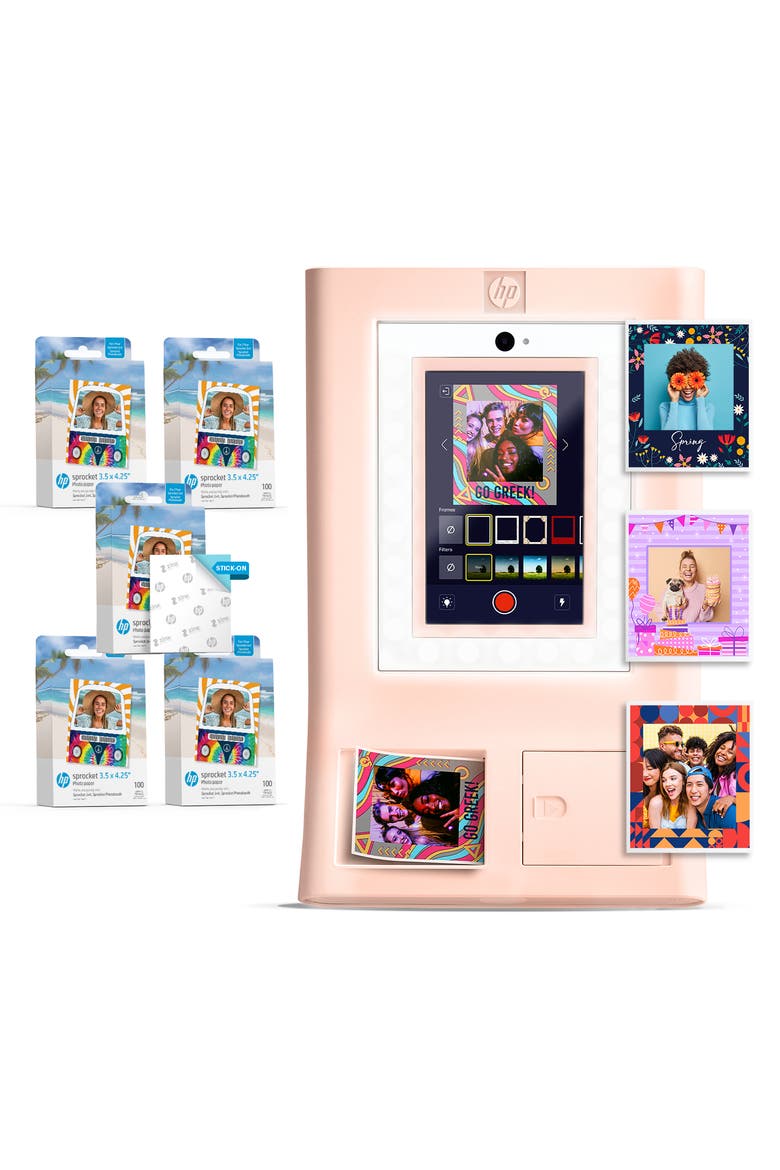 Sprocket Photobooth 3x4" Photo Printer Bundle, Main, color, Pink