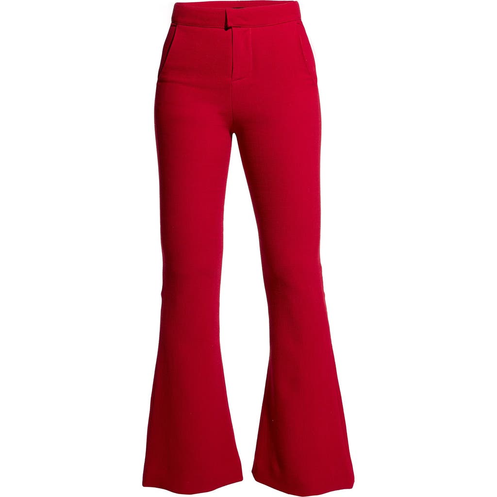 As By Df Billie High-rise Crepe Trousers In Coco Red