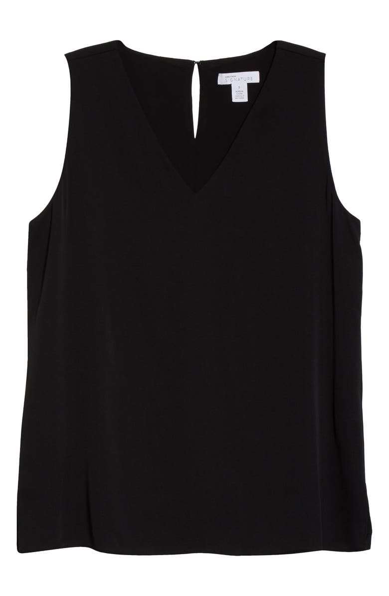 Nordstrom Signature Sleeveless Stretch Silk Top, Alternate, color,