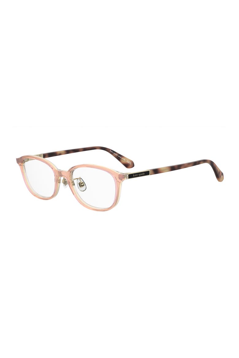 aisha 51mm oval optical glasses, Alternate, color, BROWN