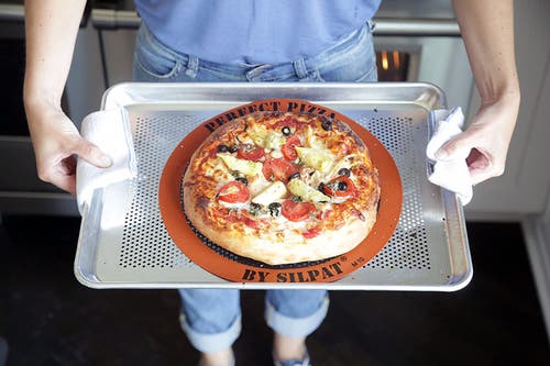 Silpat Perfect Pizza Non-stick Silicone Baking Mat, 12" Round In Orange