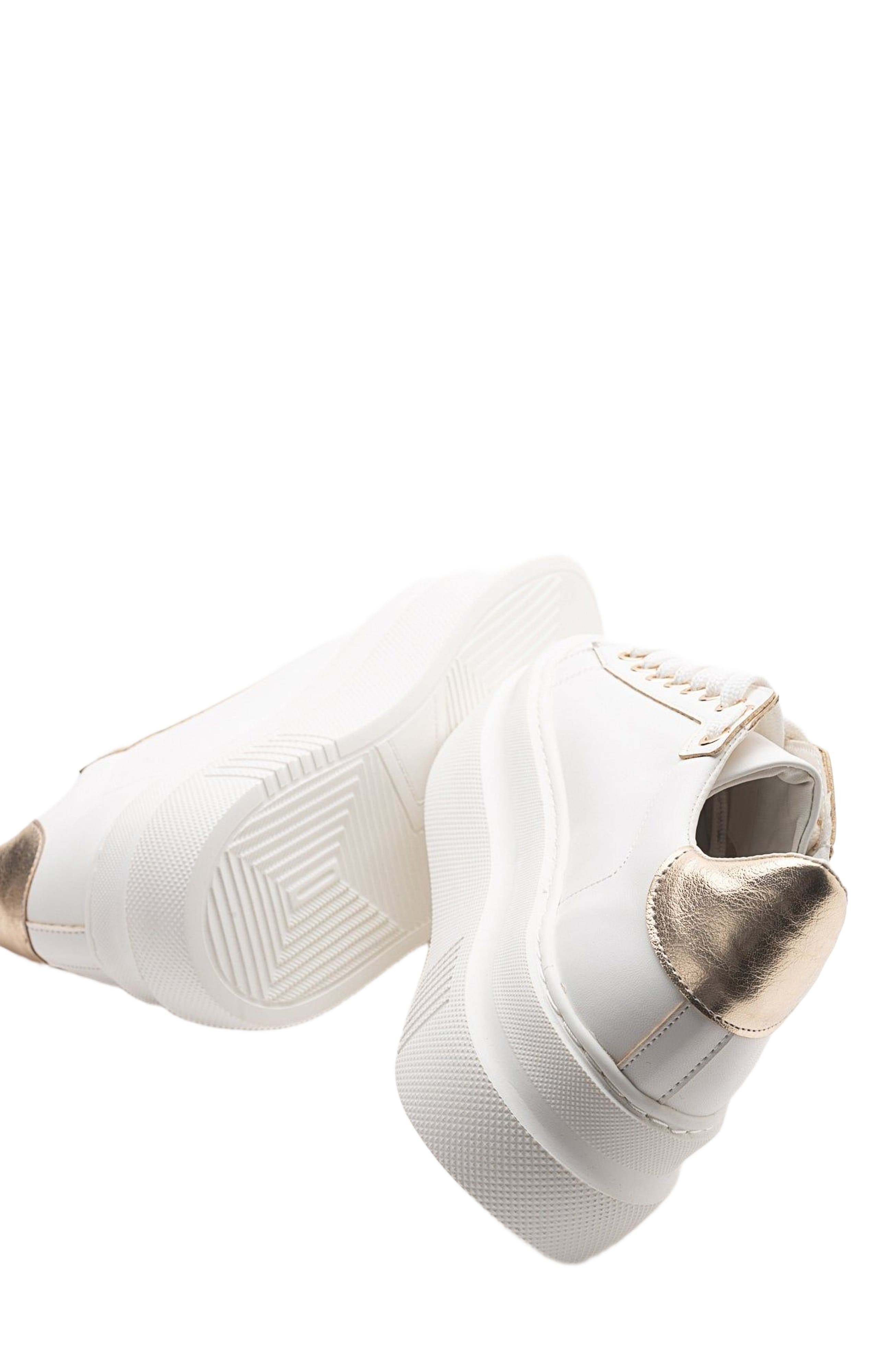 Violette Platform Sneakers, Alternate, color, White