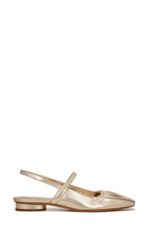 Vince Venice Metallic Slingback Ballerina Flats In Champagne