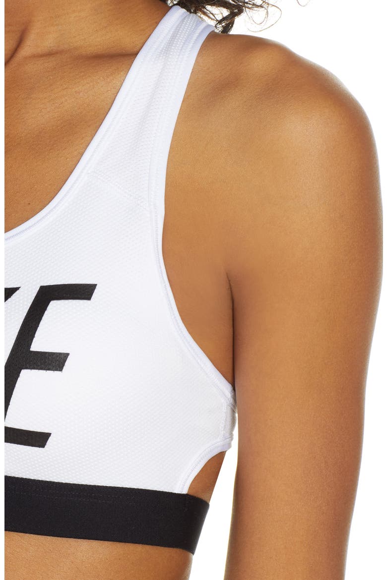 Classic Logo Sports Bra, Alternate, color, WHITE/ BLACK/ BLACK