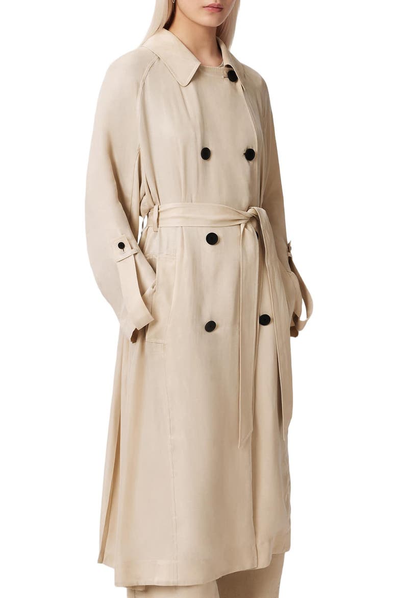 Lizie Trench Coat, Alternate, color, PARCHMENT WHITE