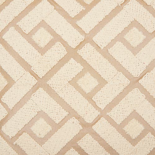 Elisabeth York Junia Geometric Diamond Natural Tan Cotton Decor Throw Pillow In Brown