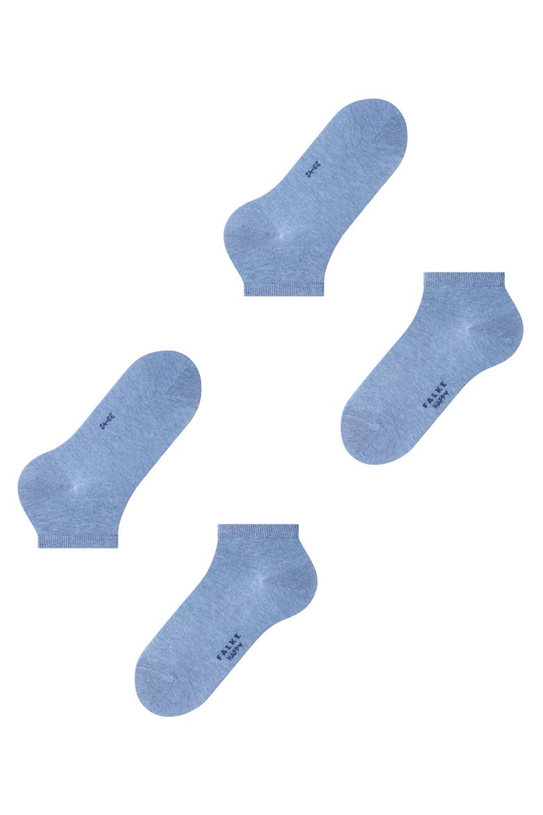 Happy Cotton Sneaker Socks, Alternate, color, Light Denim