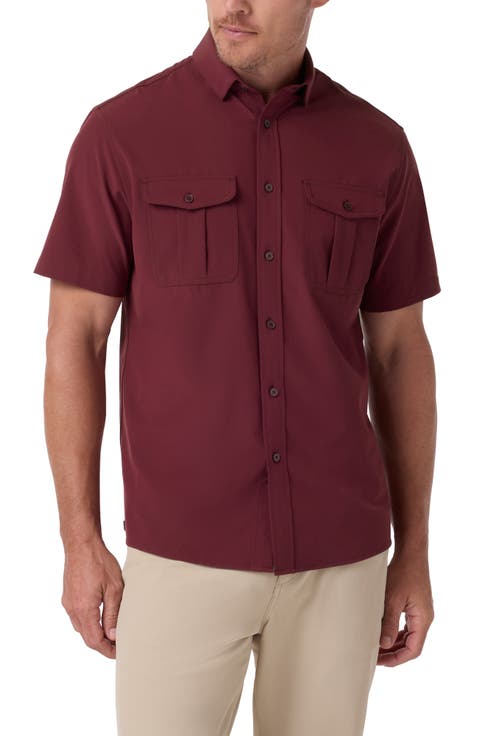 Leeward Tailgate Short Sleeve Performance Button-Up Shirt