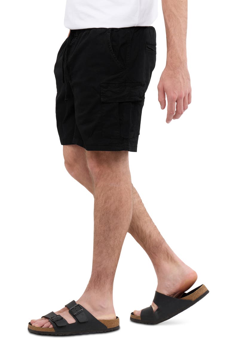 6-Inch Pull-On Cotton Shorts, Alternate, color, BLACK