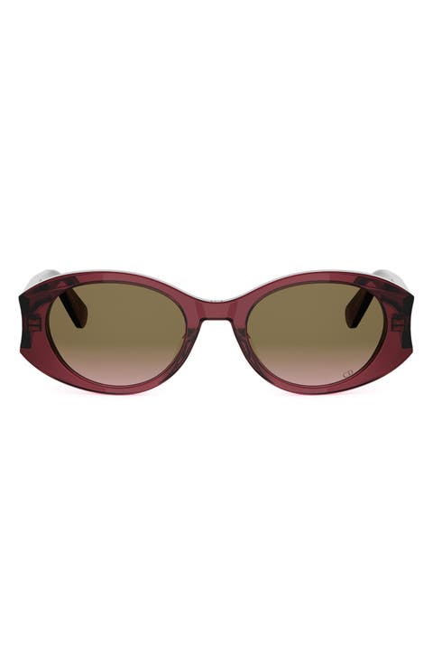 'DiorGlow B3I 51mm Oval Sunglasses