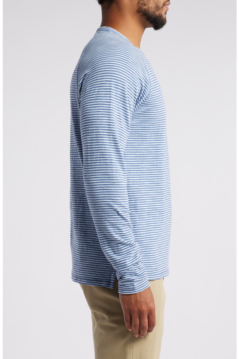 Stripe Raglan Sleeve Cotton T-Shirt, Alternate, color, OPTIC WHITE/SURF MIS