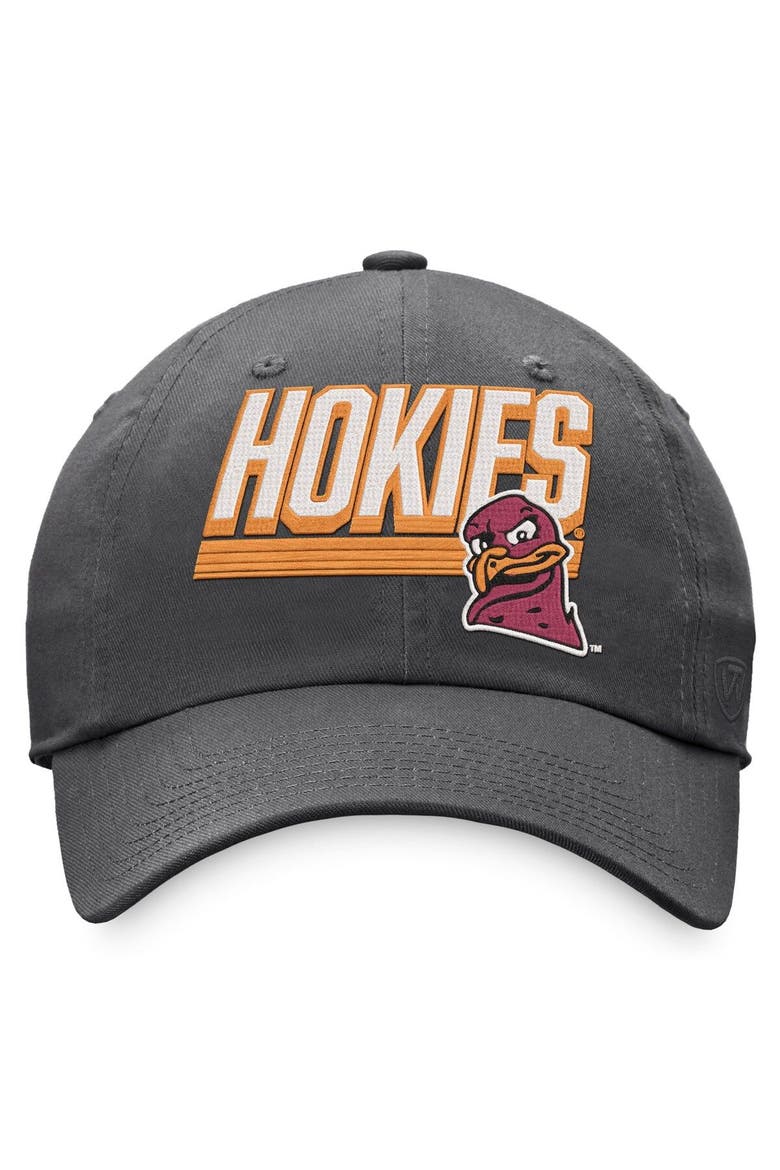 Men's Top of the World Charcoal Virginia Tech Hokies Slice Adjustable Hat, Alternate, color, Charcoal