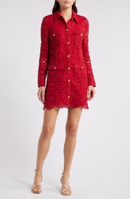 Saylor Luna Long Sleeve Lace Shirtdress
