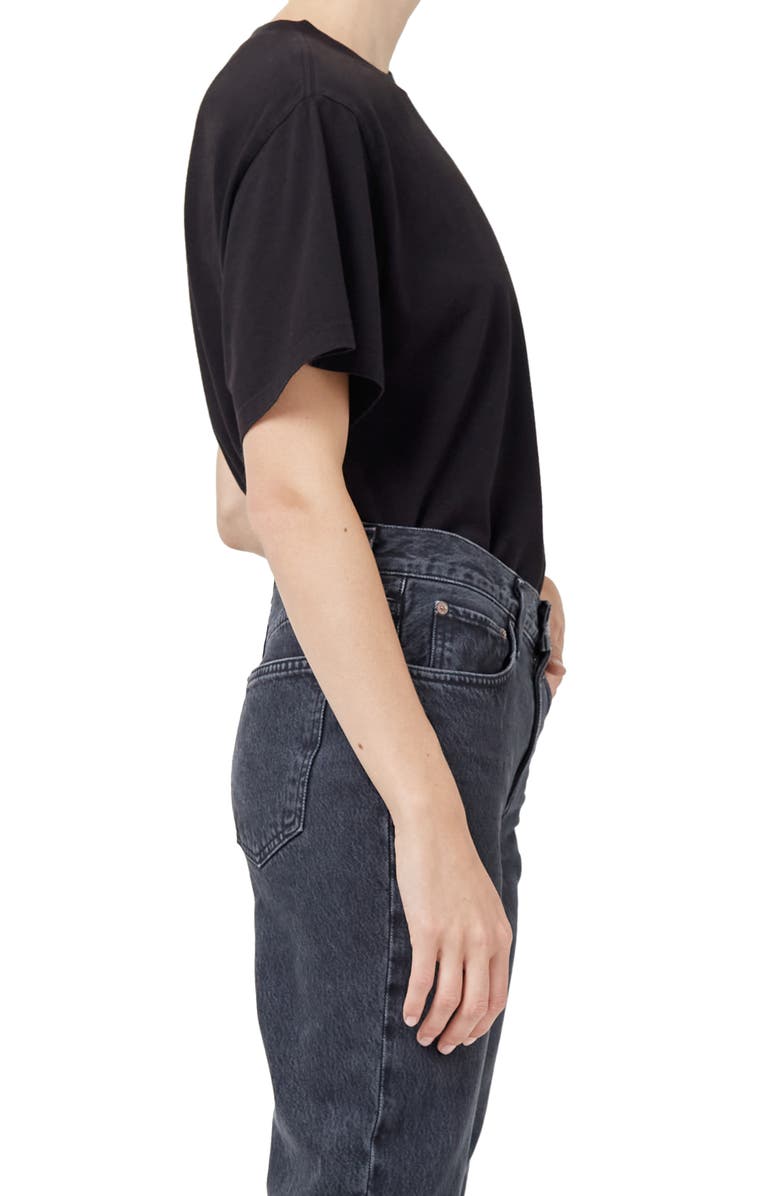 AGOLDE Della One-Shoulder Cotton T-Shirt, Alternate, color, 