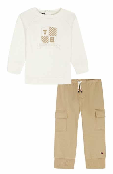Tommy Hilfiger Embroidered Logo Fleece Sweatshirt & Cargo Pants Set