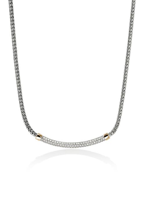 John Hardy Jh Essentials Pavé Necklace, 2.5mm In Silver