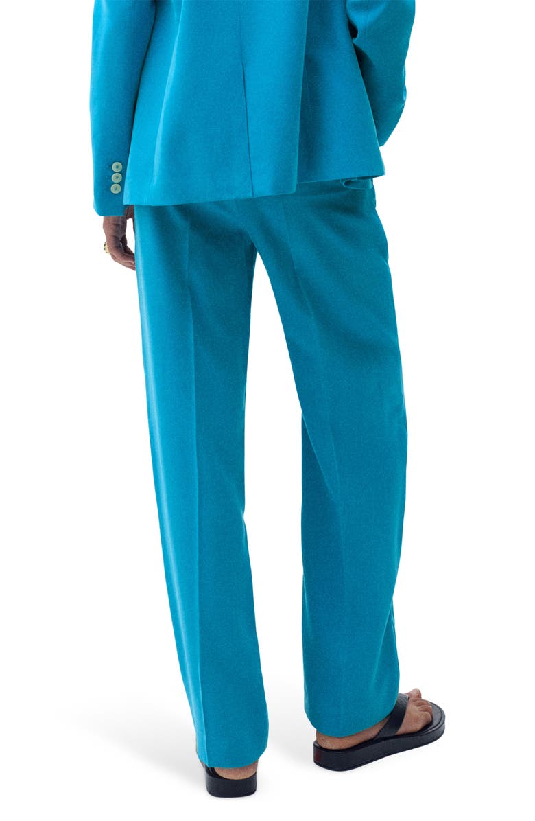 MANGO Tempo Straight Leg Pants, Alternate, color, Blue