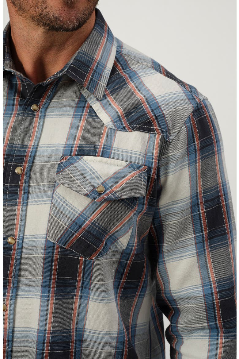 Snap-Up Denim Western Shirt, Alternate, color, LAKE