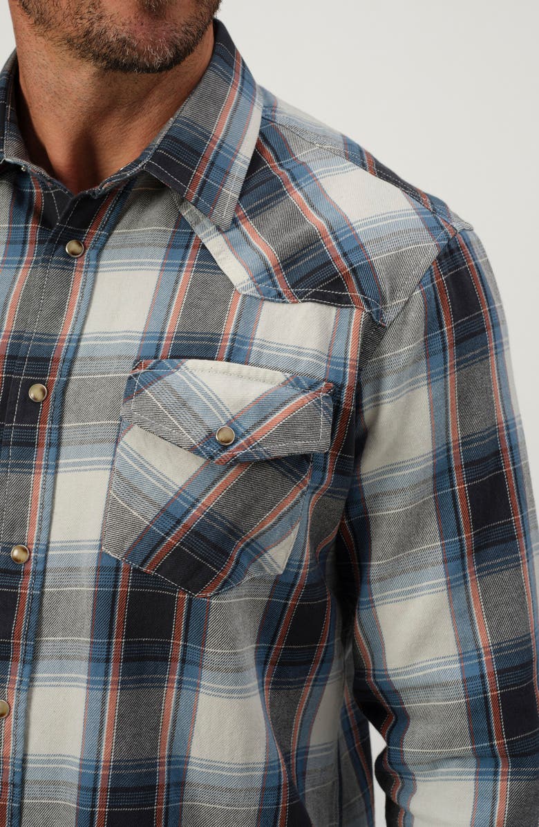 STUDIO GARNET LOS ANGELES Snap-Up Denim Western Shirt, Alternate, color, Lake