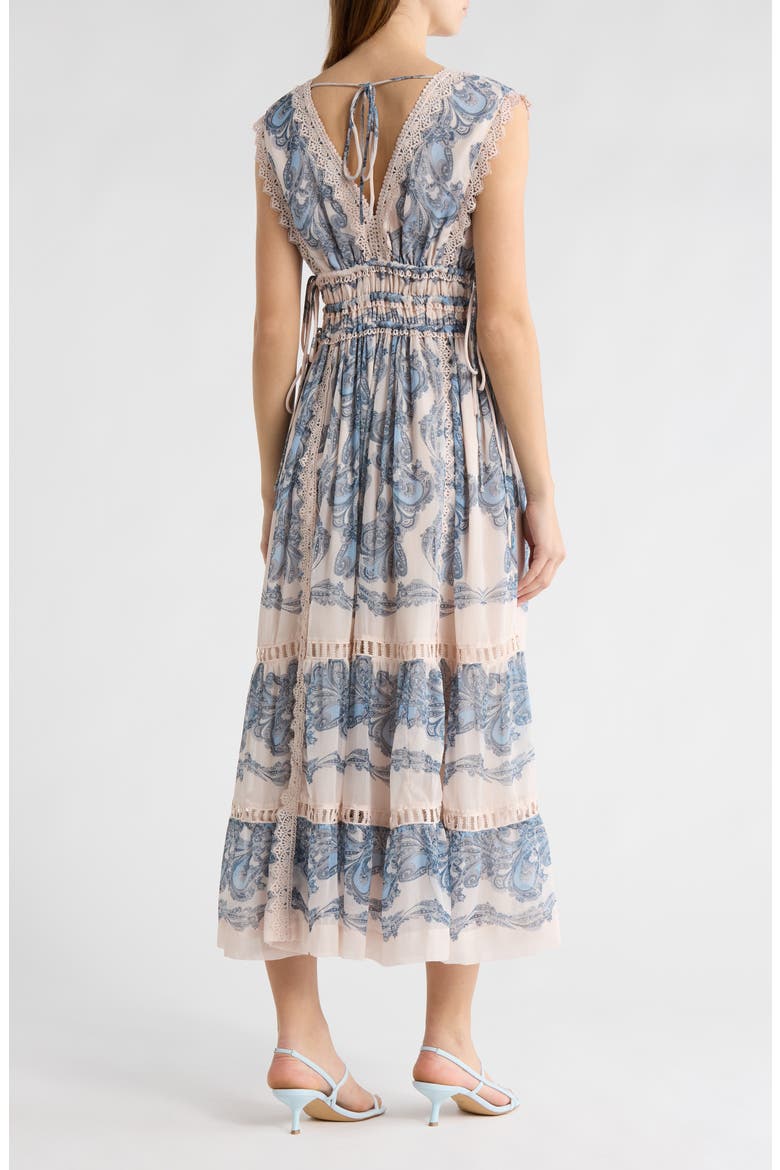 xanthe maxi dress Xanthe Lace-Trimmed Maxi Dress LITA SOFT BLUE