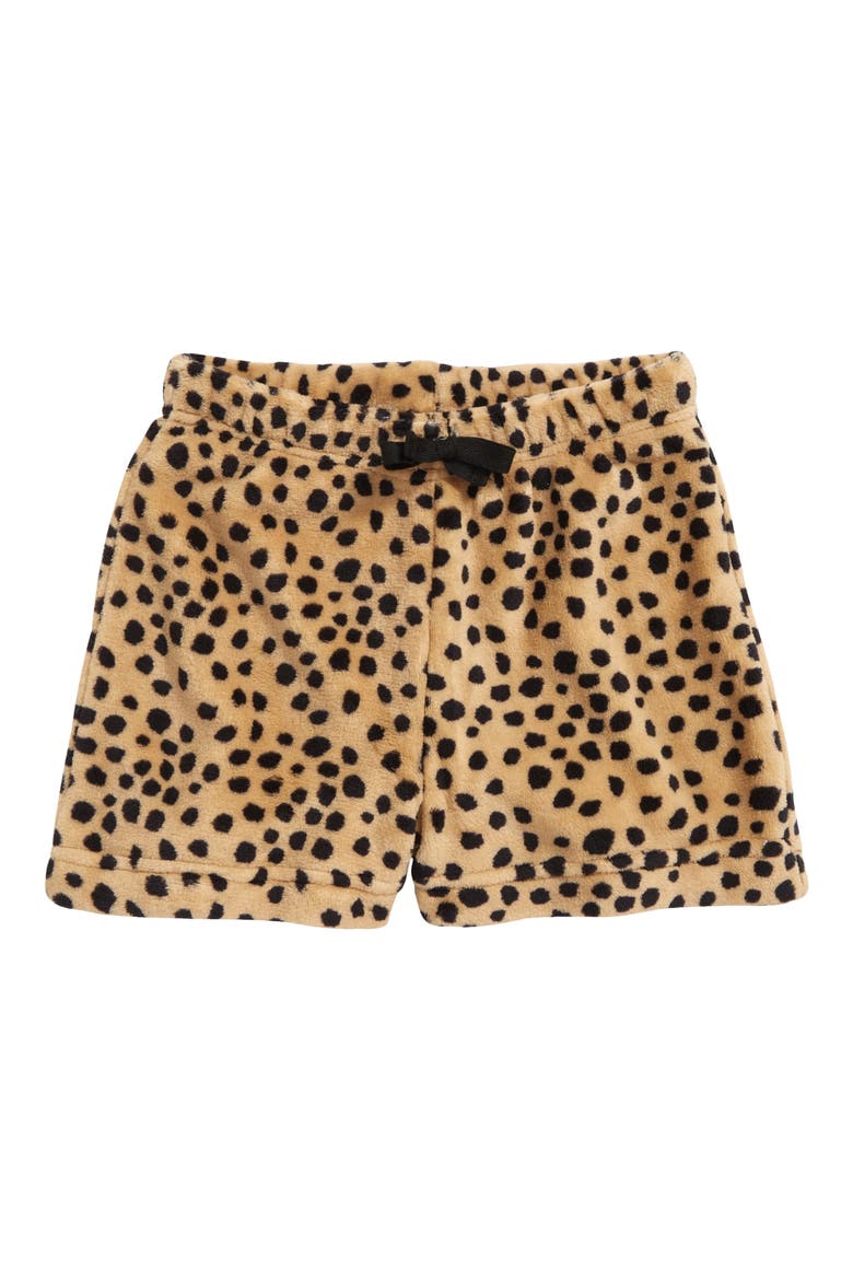 Kids' Fleece Sleep Shorts, Main, color, TAN STOCK ANIMAL DOT