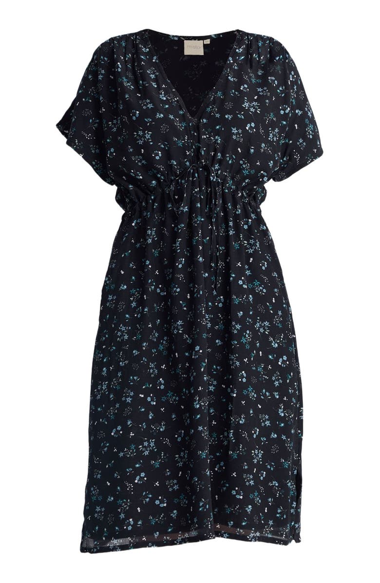 Reistor Gathered Knee-length Dress, Alternate, color, Ditzy Wildflowers