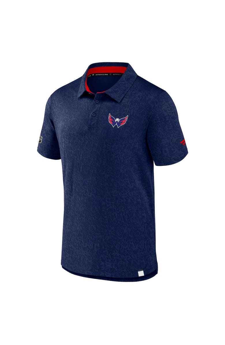 FANATICS Men's Fanatics  Navy Washington Capitals Authentic Pro Jacquard Polo, Alternate, color, Navy