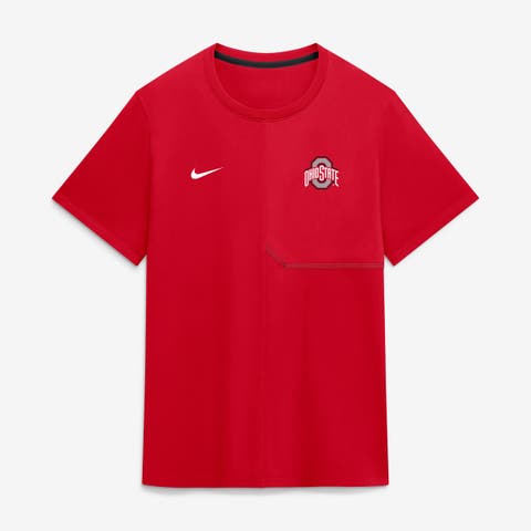 Men's Nike Scarlet Ohio State Buckeyes 2026 Sideline UV Dri-FIT Coaches Shirt