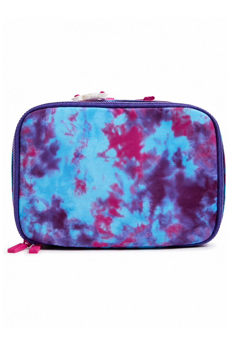 Kids' Tie Dye Canvas Lunchbox, Main, color, Purple Tie Dye