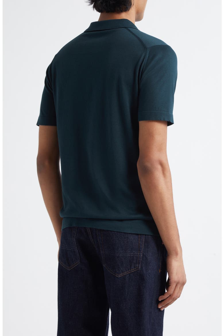 Mycroft Cotton Polo Sweater, Alternate, color, RAINFOREST