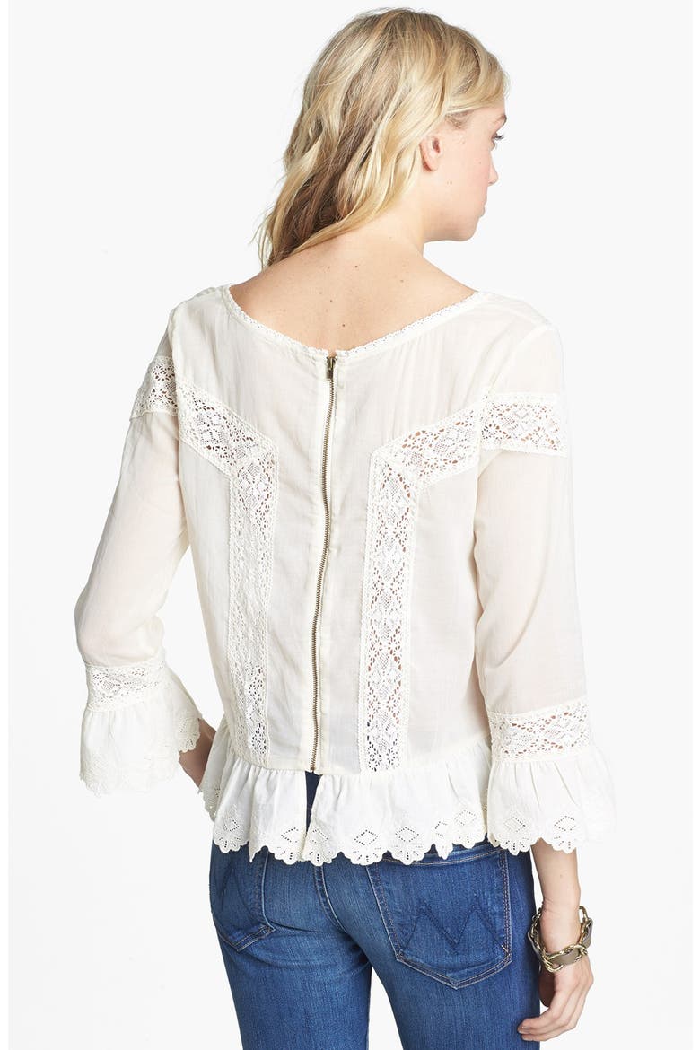 'Princess Gwendoline' Lace Inset Top, Alternate, color, IVORY