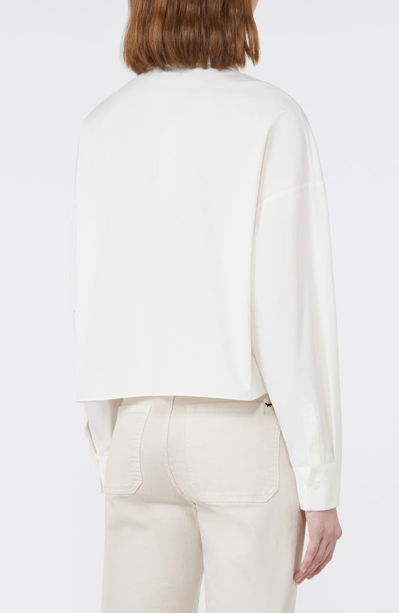 Weekend Max Mara Svago Boxy Cotton Button-Up Shirt, Alternate, color, White